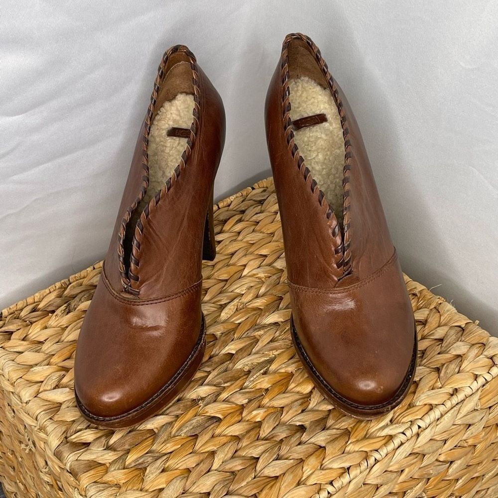 UGG Australia Jamison Women's Brown Leather Ankle Bootie Boots Size 11